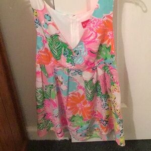 Lilly Pulitzer Pink and Green Patterned Dress